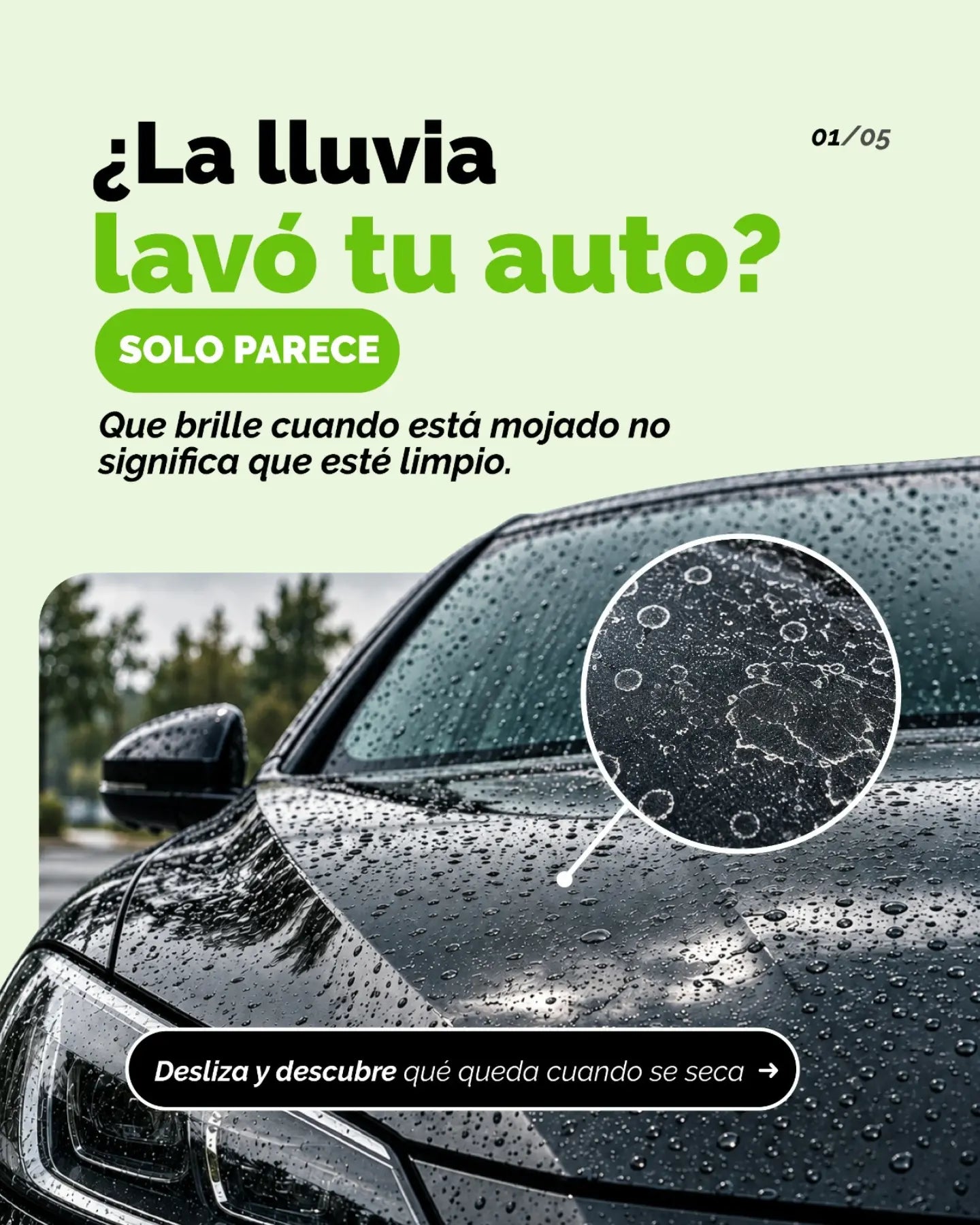 ¿Por qué lavar el auto después de la lluvia, aunque se vea limpio?