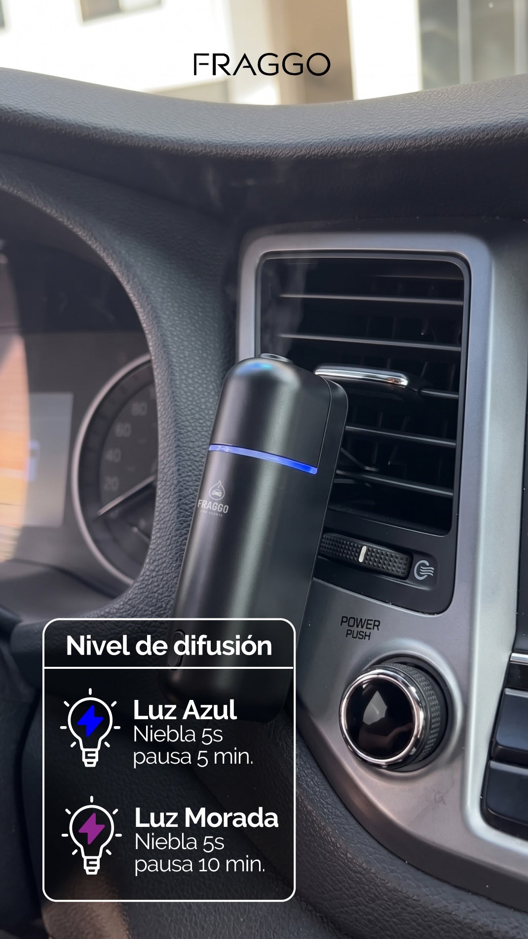Kit Difusor de Auto Fraggo Aromatizante 6 Esencias — vista 8