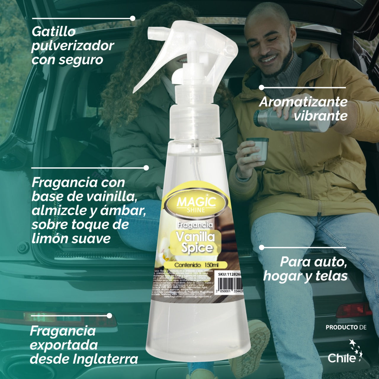 Aromatizante para Auto y Hogar MagicShine Spray 160 ml