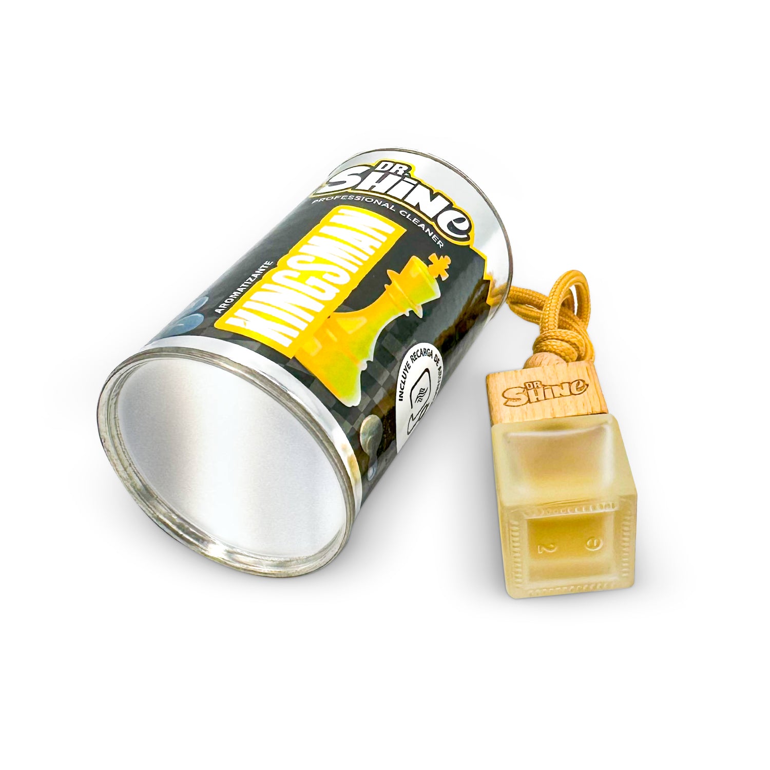 Aromatizante Colgante para Auto Dr.Shine 8 ml — envase de frente sobre fondo blanco