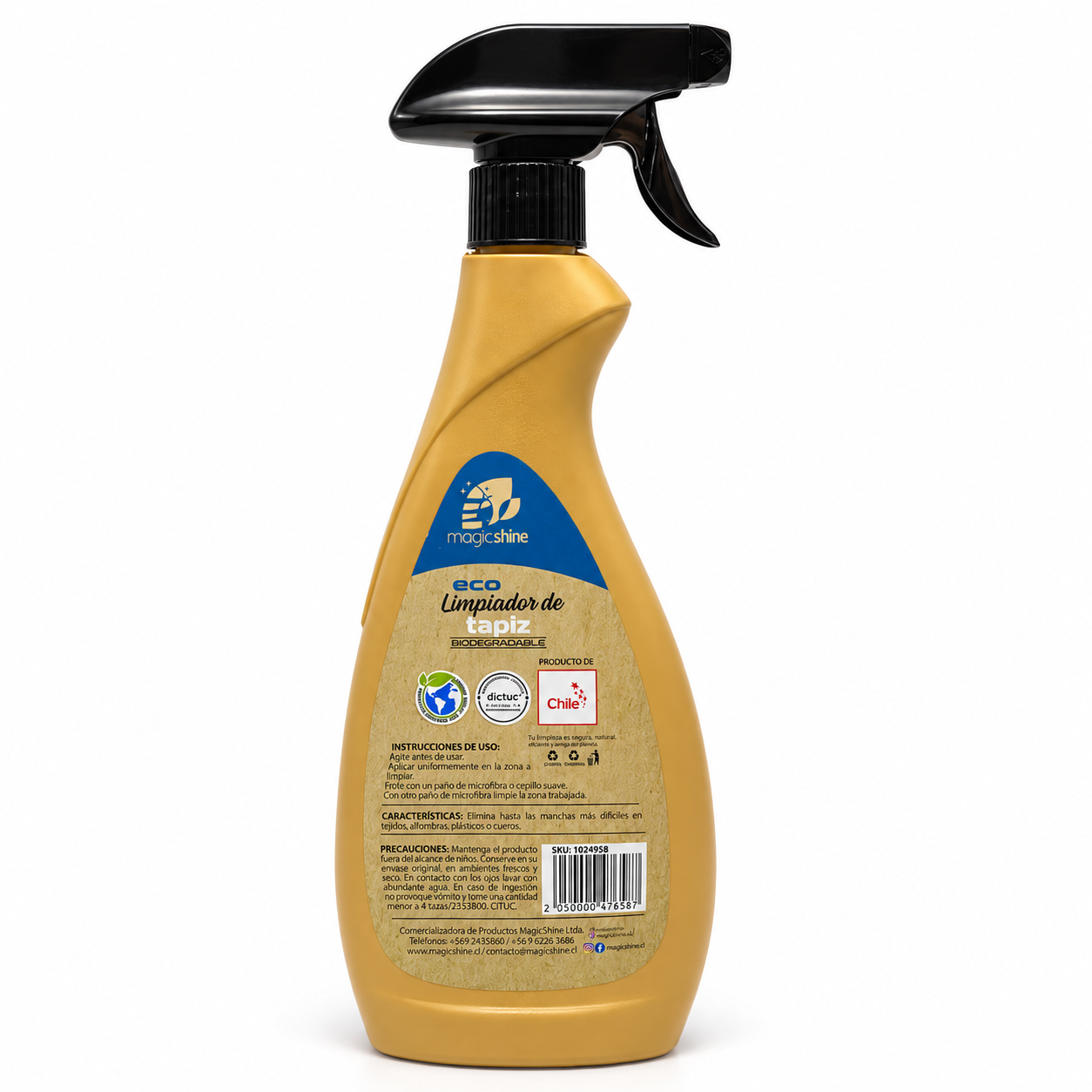 Limpiador de Tapiz de Auto 500 ml Quitamanchas — MagicShine