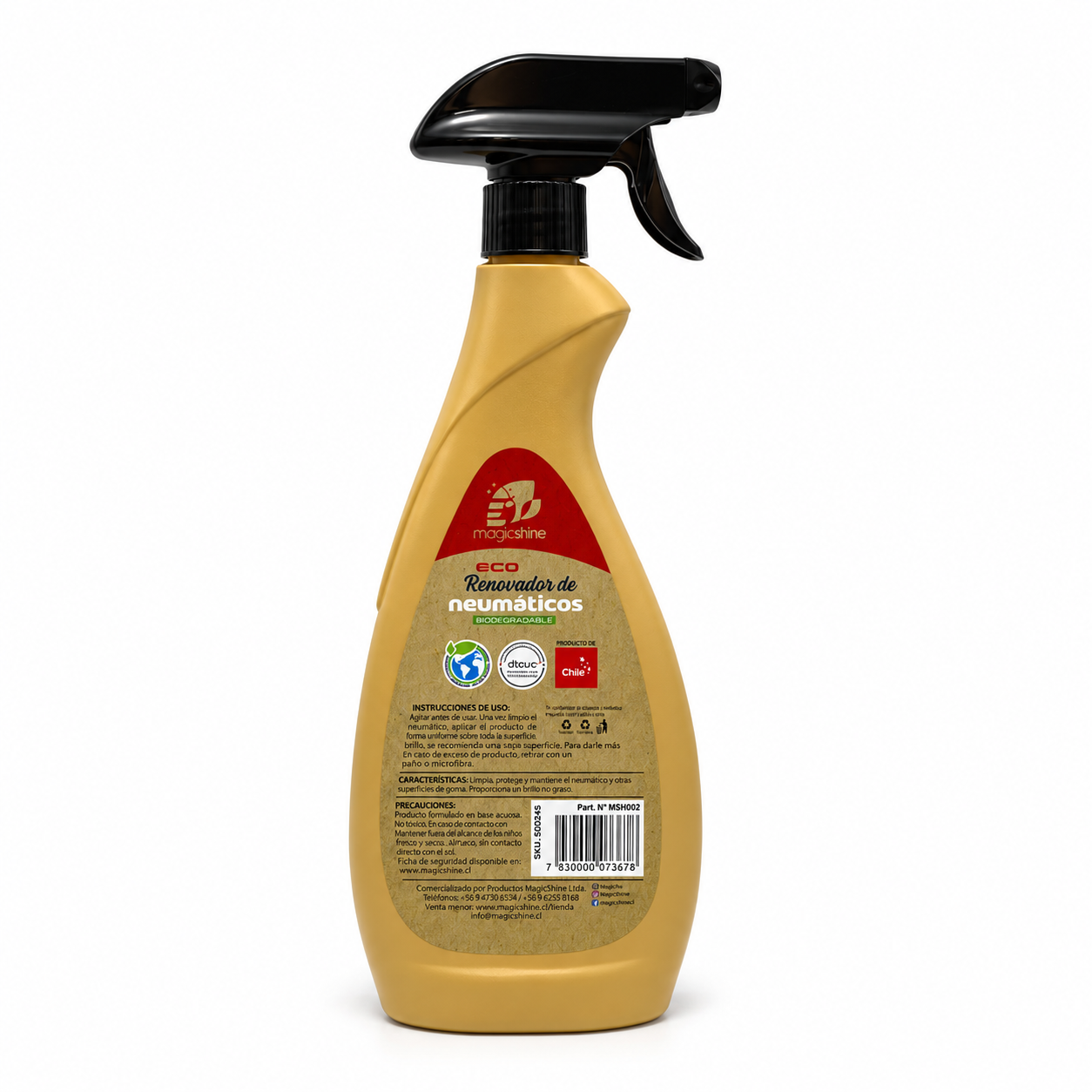 Renovador de Neumáticos y Gomas para Auto 500 ml — MagicShine